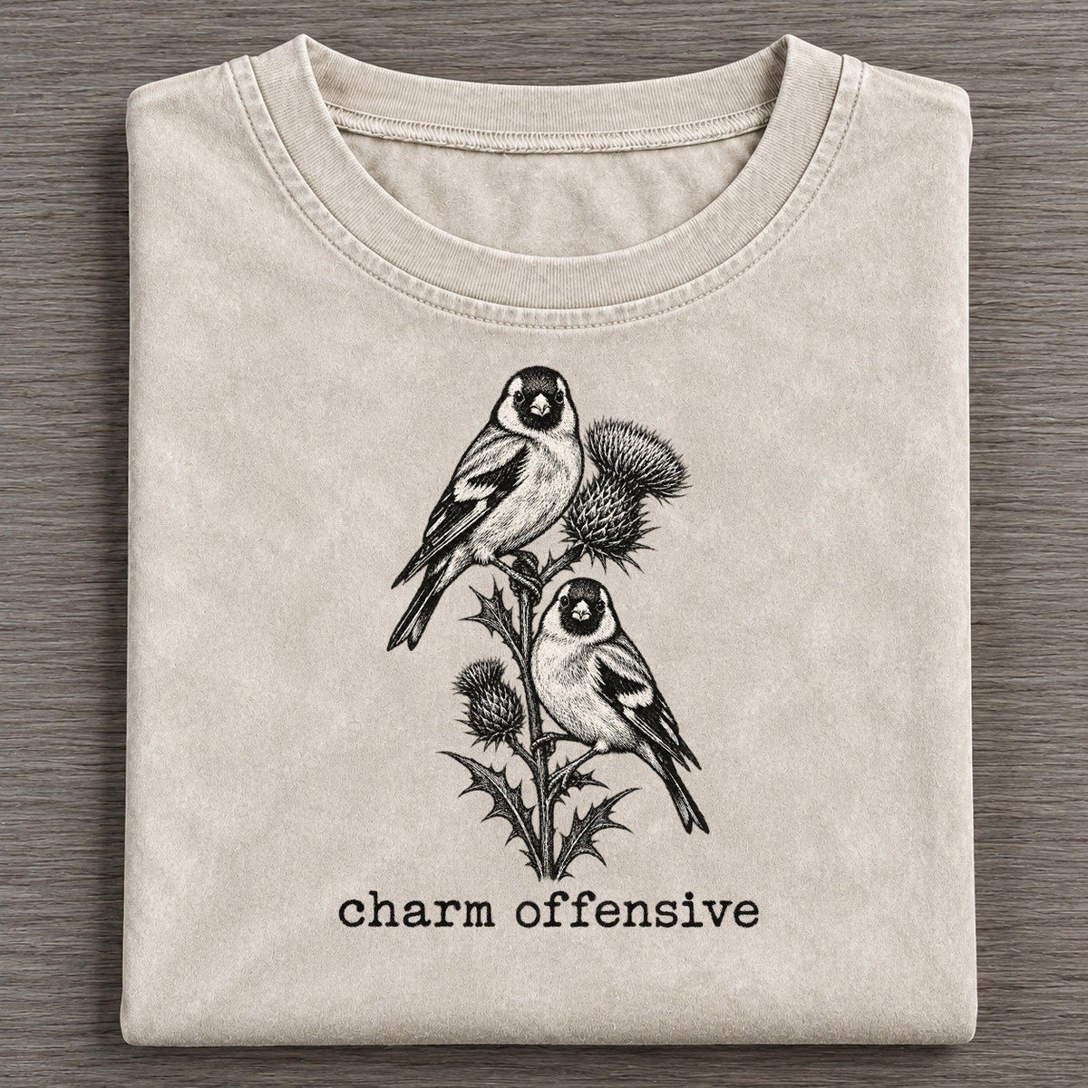 Charm Offensive Collective Nouns Vintage T-shirt – Off White