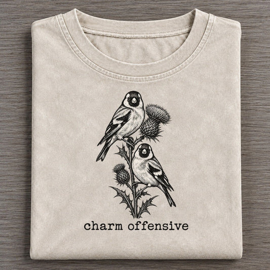 Charm Offensive Collective Nouns Vintage T-shirt – Off White