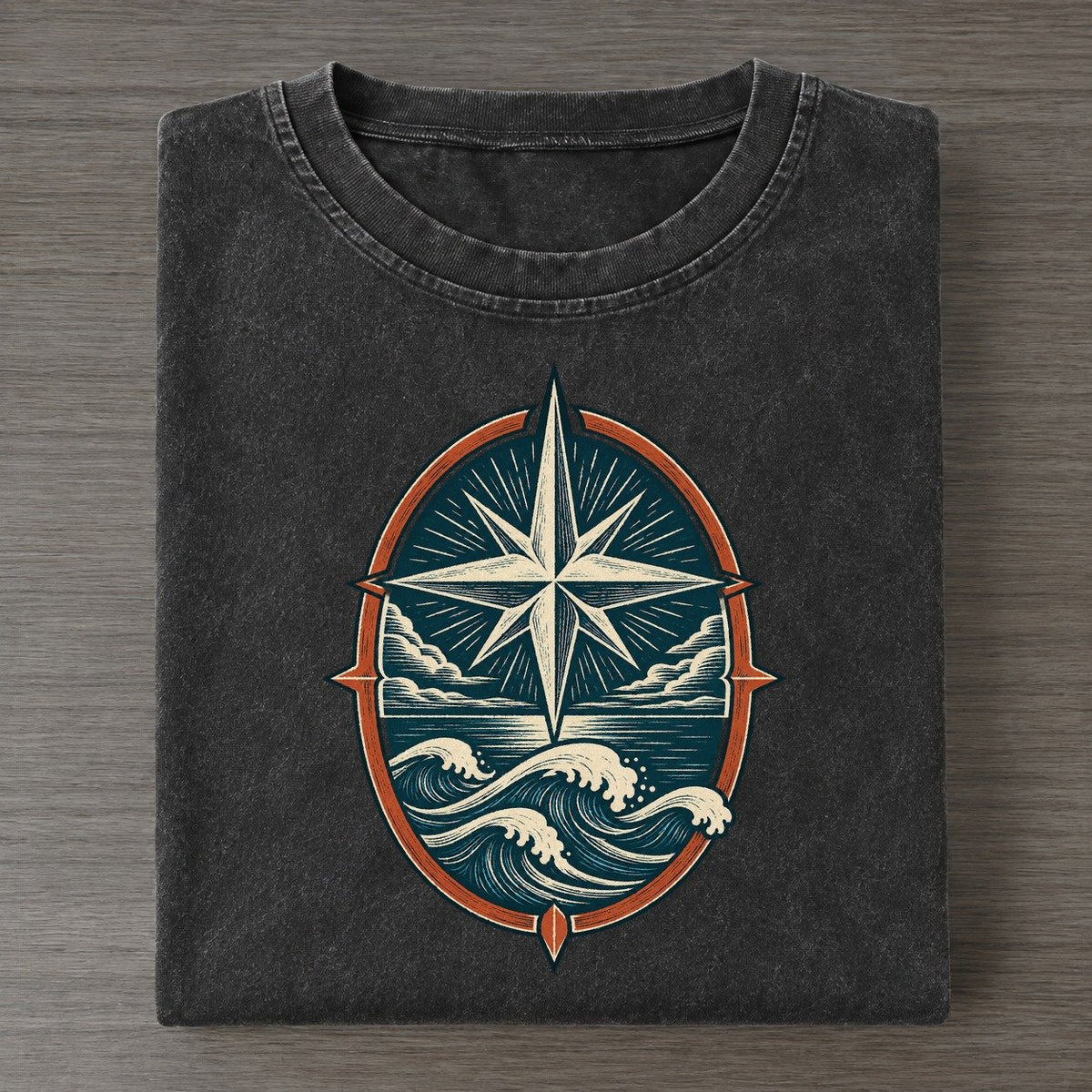 North Star Passage Quiet Wards Heritage Vintage T-shirt – Black