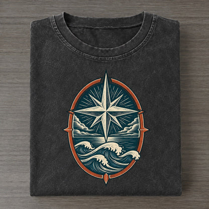 North Star Passage Quiet Wards Heritage Vintage T-shirt – Black