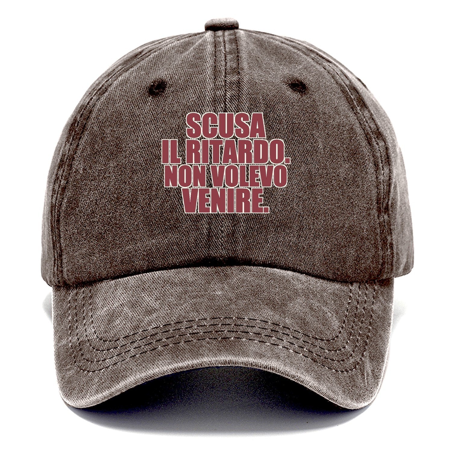Scusa Il Ritardo Non Volevo Venire Classic Cap – Brown