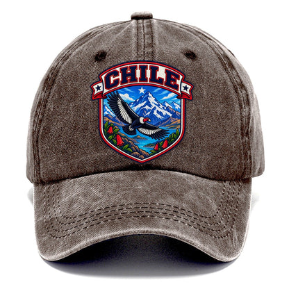 Chile Retro Badge Country Logos Classic Cap – Brown