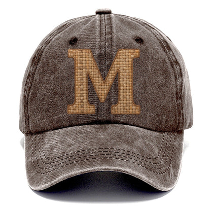 Woven Tweed M Monogram Classic Cap – Brown