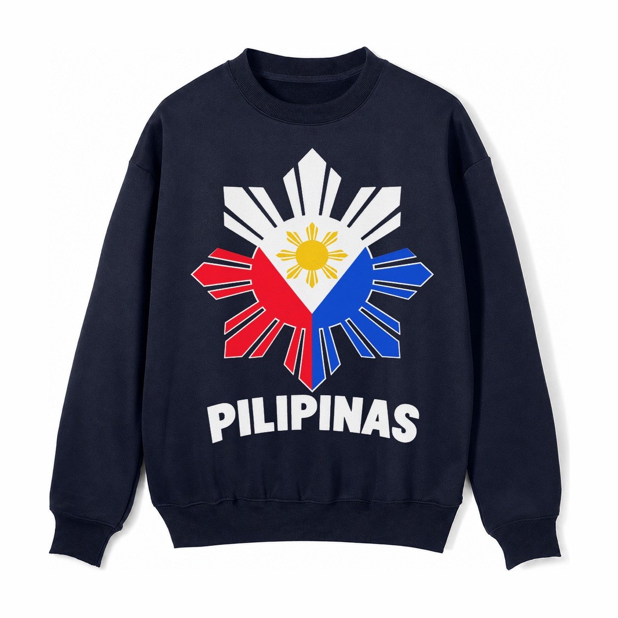 Philippines Sun Stars Fleece Sweatshirt – Navy Blue