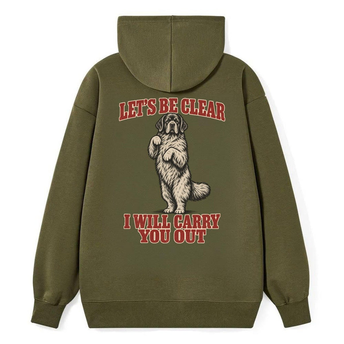 Newfoundland Dog Declarations Classic Pullover Hoodie – Armygreen