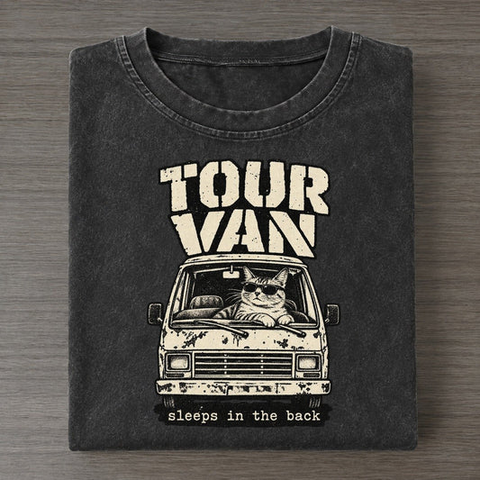 Van Cat Alley Cat Records Vintage T-shirt – Black