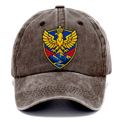 Romania Minimal Emblem Country Logos Classic Cap – Brown