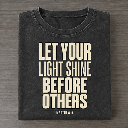 Let Your Light Shine Plain Gospel Vintage T-shirt – Black