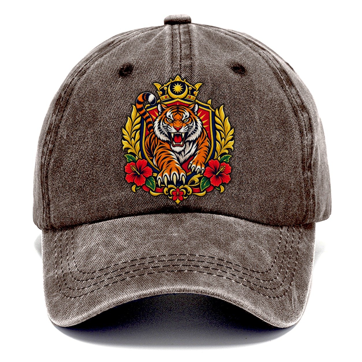 Malaysia Heraldic Crest Country Logos Classic Cap – Brown