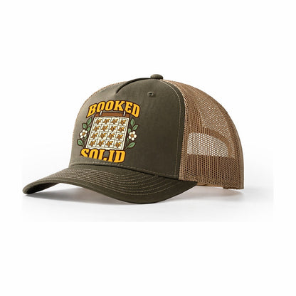 Booked Solid Beekeeping Trucker Hat – Olive Khaki