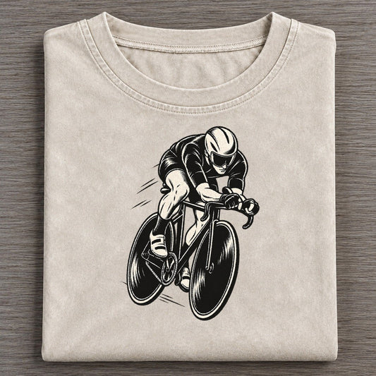 Track Cyclist In Pursuit Global Sports Ink Figures Vintage T-shirt – Off White