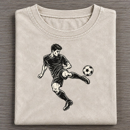 Football Side Volley Global Sports Ink Figures Vintage T-shirt – Off White