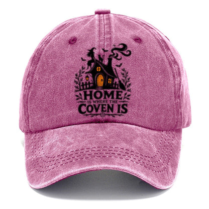 Home Is Where The Coven Is Slogan Witch Magic Classic Cap – Dusty Rose