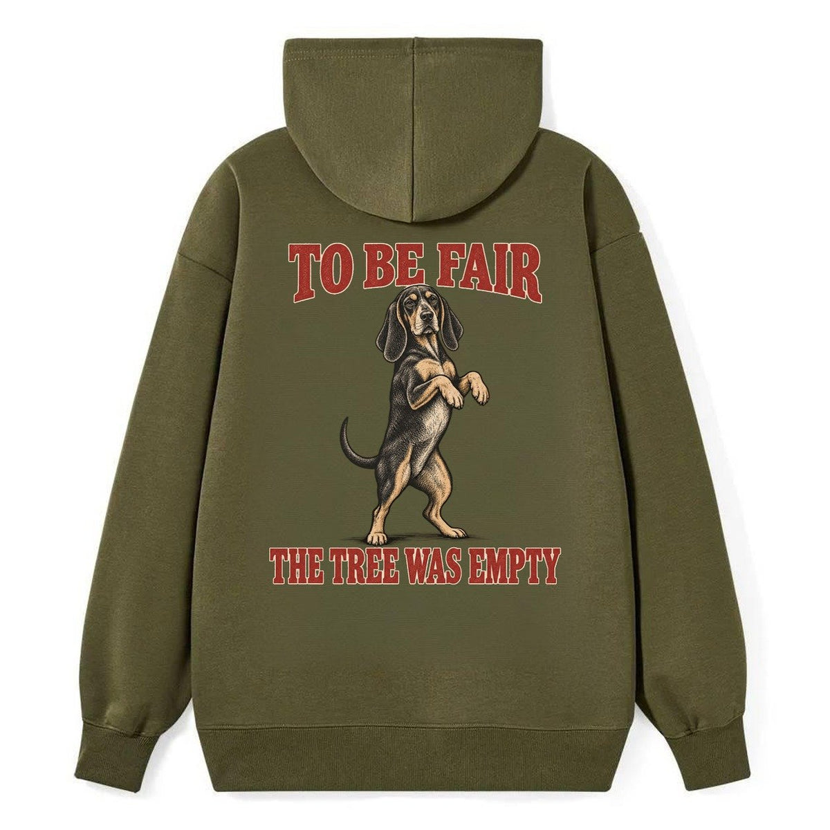 Black And Tan Coonhound Dog Declarations Classic Pullover Hoodie – Armygreen