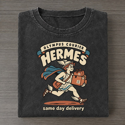 Hermes Olympus Gift Shop Vintage T-shirt – Black