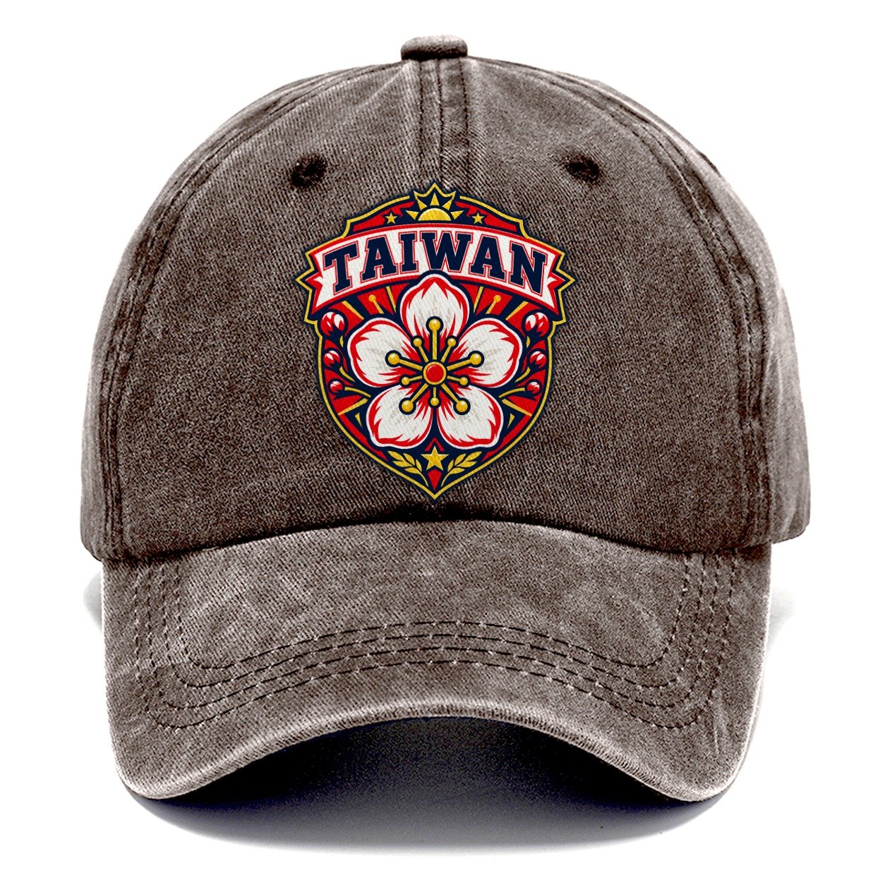 Taiwan Retro Badge Country Logos Classic Cap – Brown