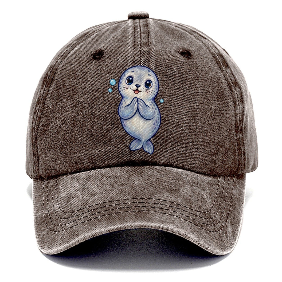 Seal Front Clap Sea Sprite Classic Cap – Brown