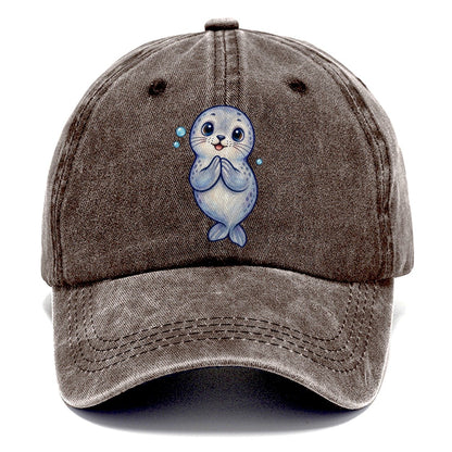 Seal Front Clap Sea Sprite Classic Cap – Brown