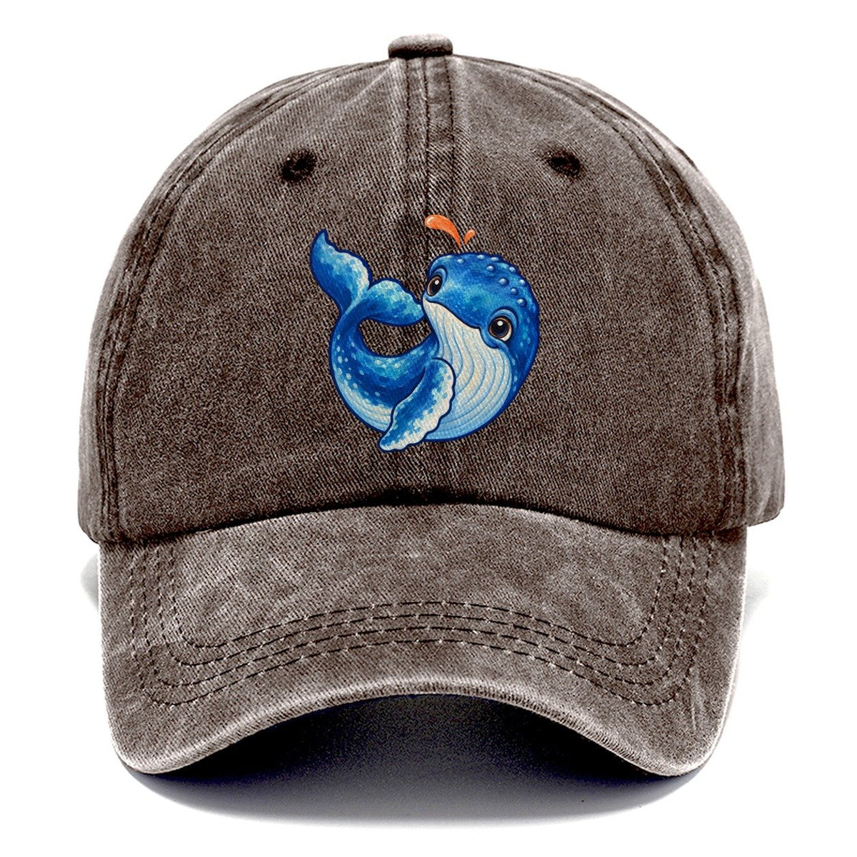 Humpback Whale Tail Curl Sea Sprite Classic Cap – Brown