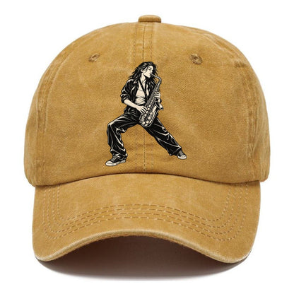 Saxophonist Standing Solo Global Music Ink Figures Classic Cap – Golden Harvest