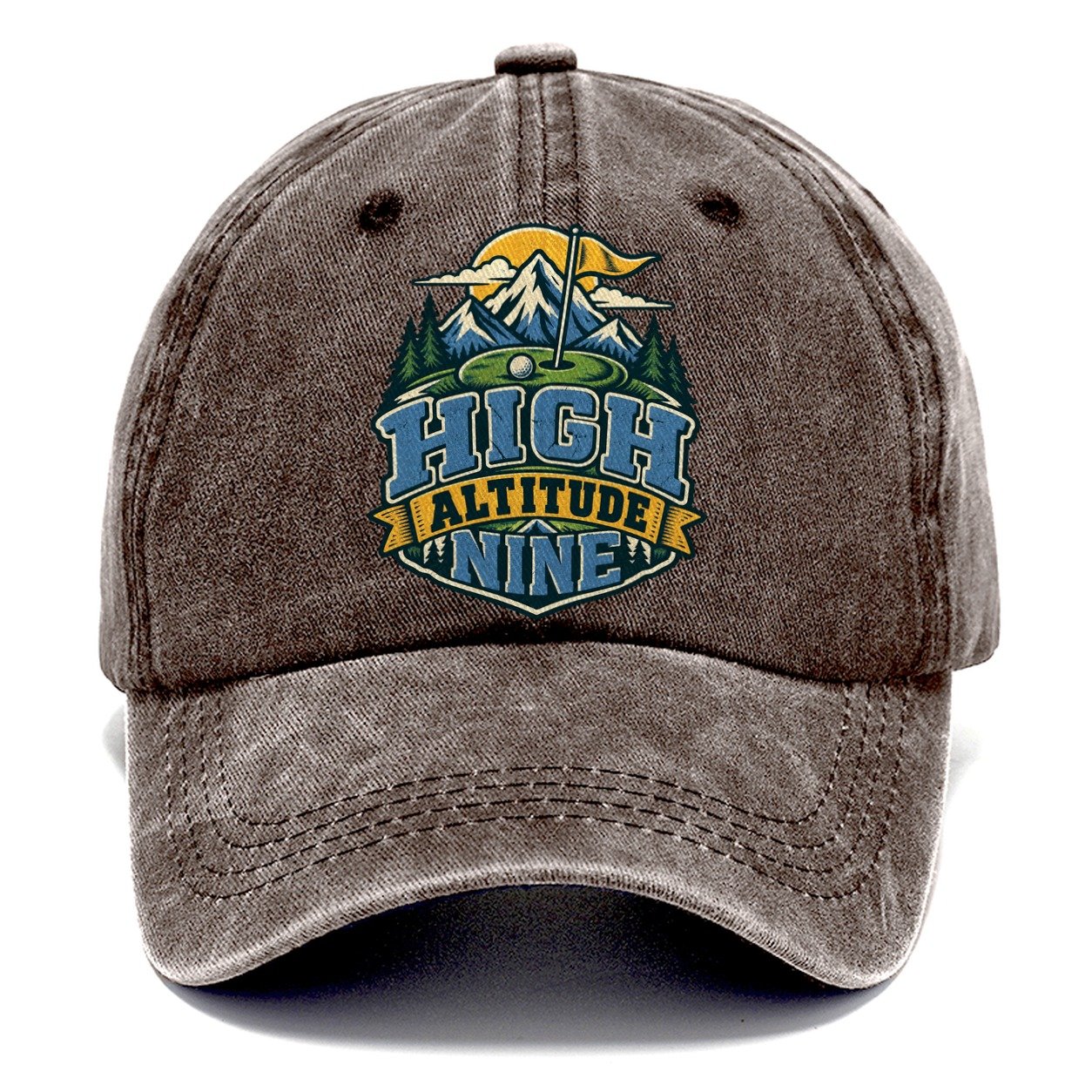 High Altitude Nine Golf Life Classic Cap – Brown