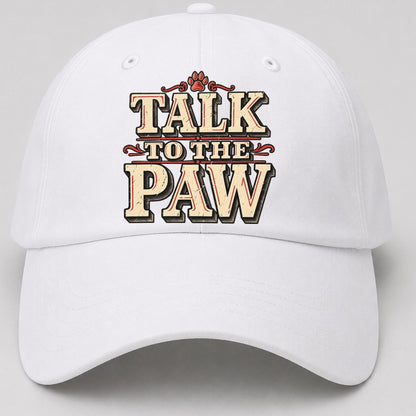 Talk To The Paw American Wit Baseball Cap – White