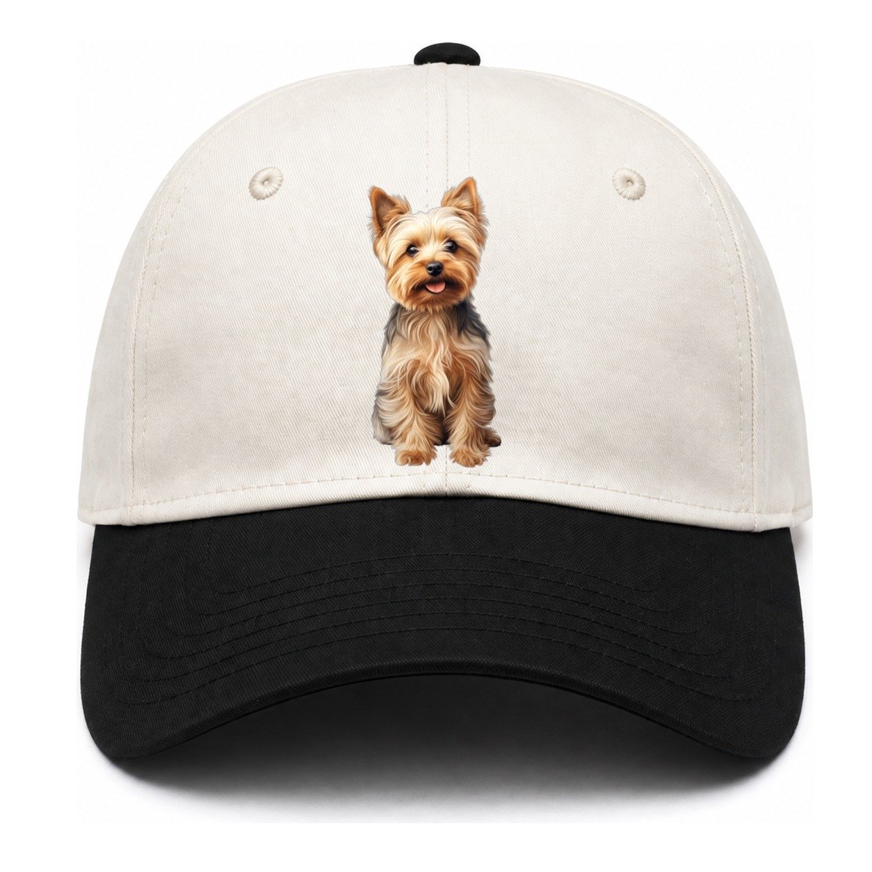 Yorkshire Terrier Dog Two Tone Cap – Black