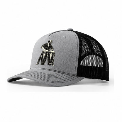Conga Player Open Tone Lean Global Music Ink Figures Trucker Hat – Sport Grey Black