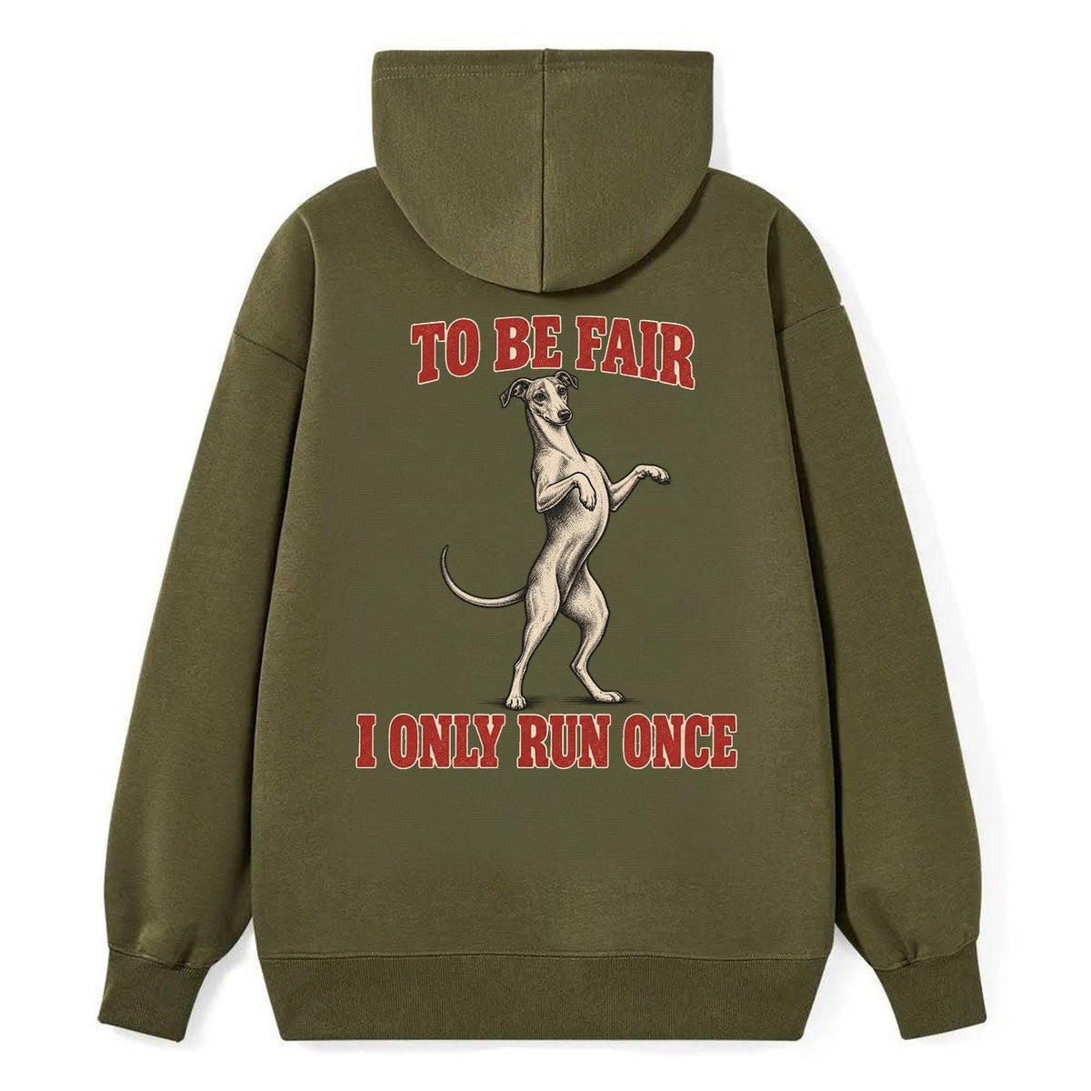Whippet Dog Declarations Classic Pullover Hoodie – Armygreen