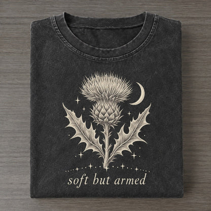 Thistle Midnight Linework Vintage T-shirt – Black