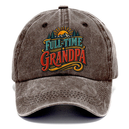 Full Time Grandpa Retired Living Classic Cap – Brown