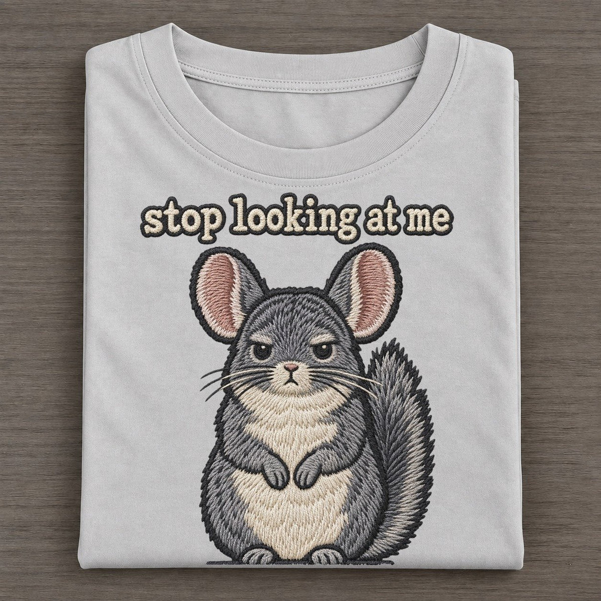 Stop Looking At Me Strongly Worded Classic T-shirt – Grey
