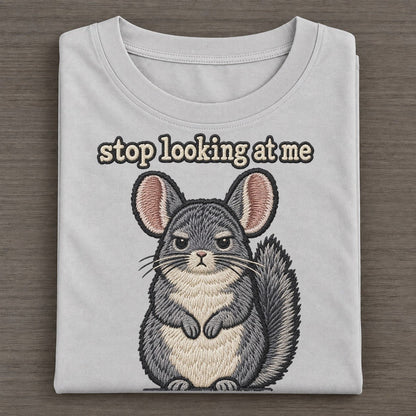 Stop Looking At Me Strongly Worded Classic T-shirt – Grey