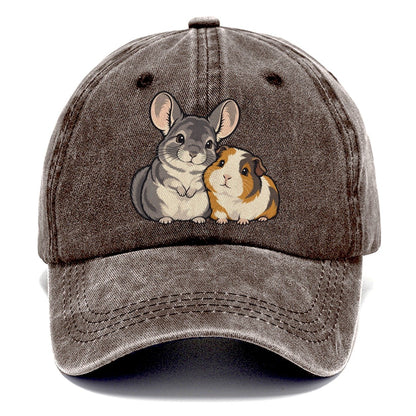 Chinchilla And Guinea Pig Small Pet Logos Classic Cap – Brown