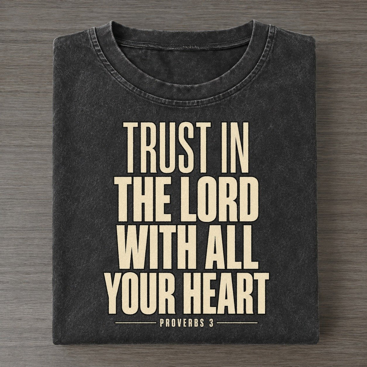 Trust In The Lord Plain Gospel Vintage T-shirt – Black