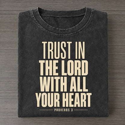 Trust In The Lord Plain Gospel Vintage T-shirt – Black