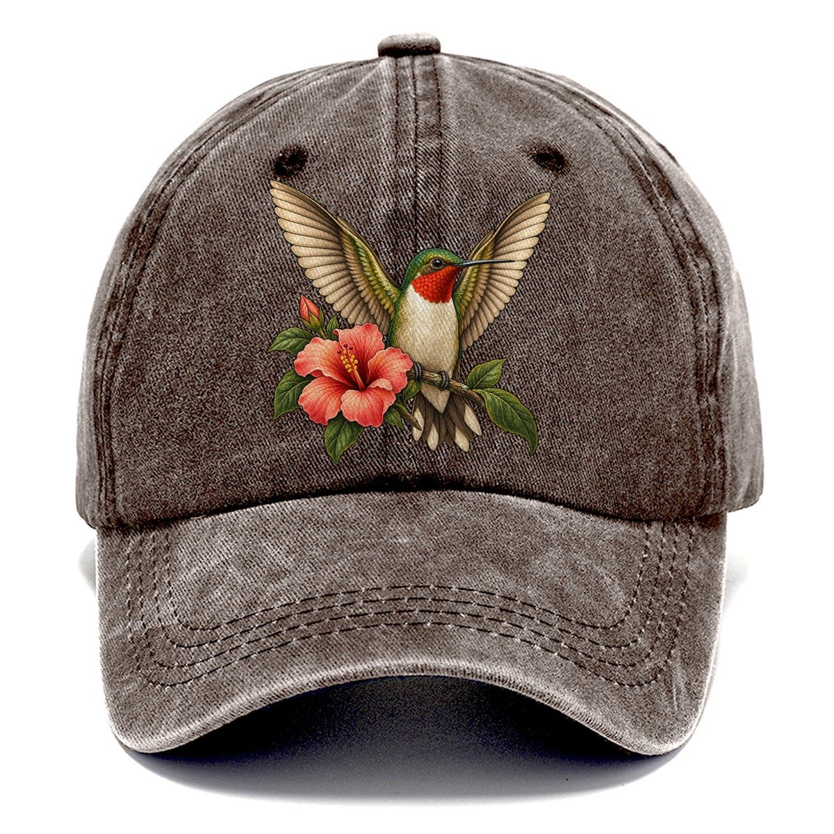 Hummingbird Morning Stretch Character Club Classic Cap – Brown
