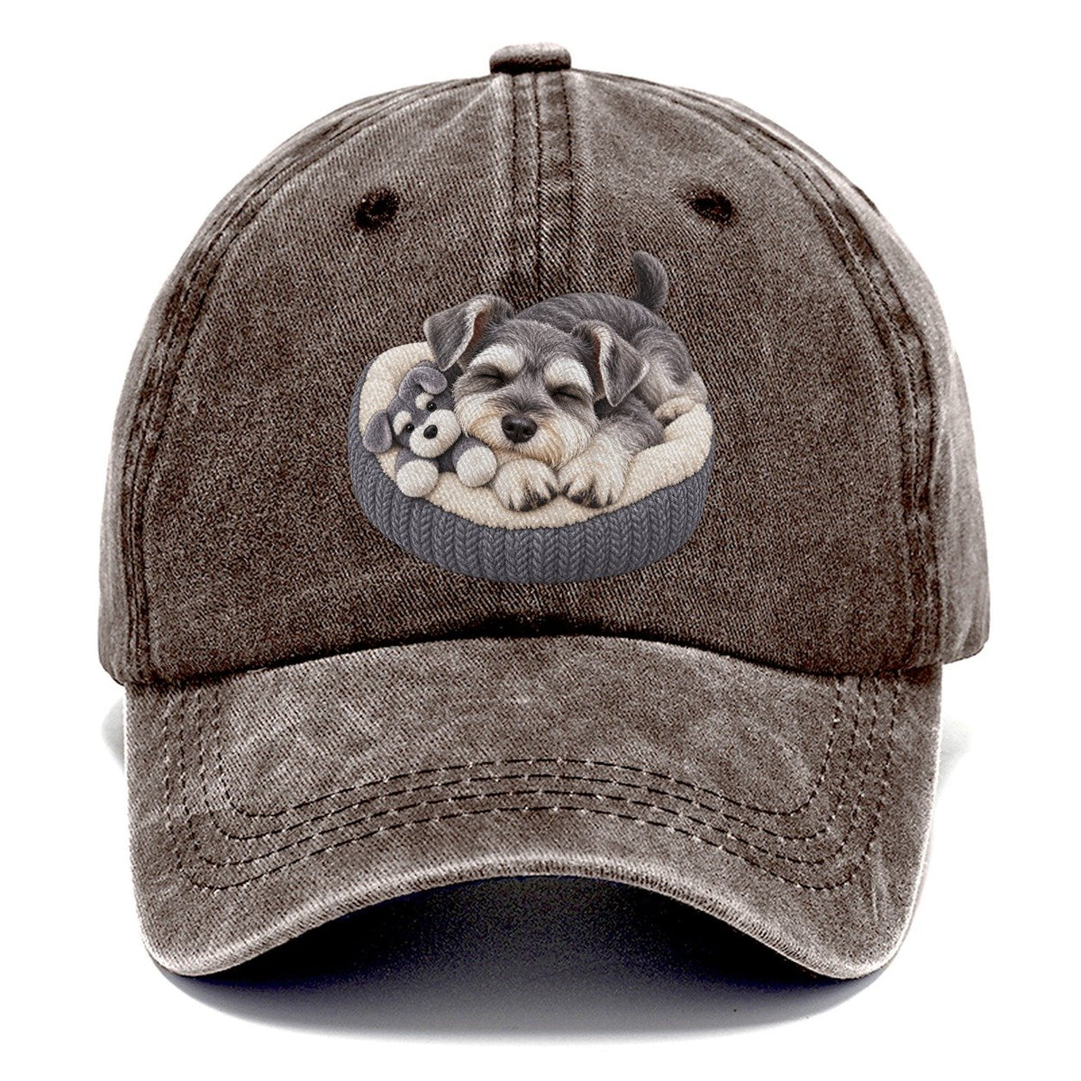 Miniature Schnauzer Silhouette Classic Cap – Brown