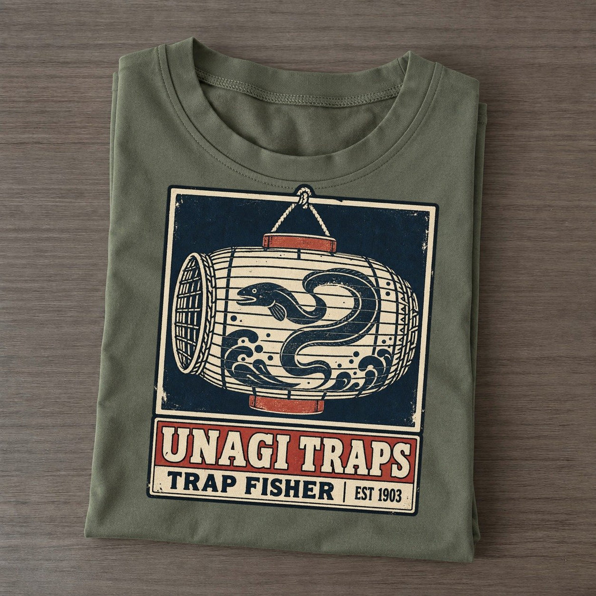Unagi Trap Co Noren Trade Co Classic T-shirt – Army Green