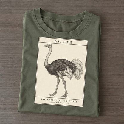 Ostrich Specimen Plate Creature Canticle Classic T-shirt – Army Green