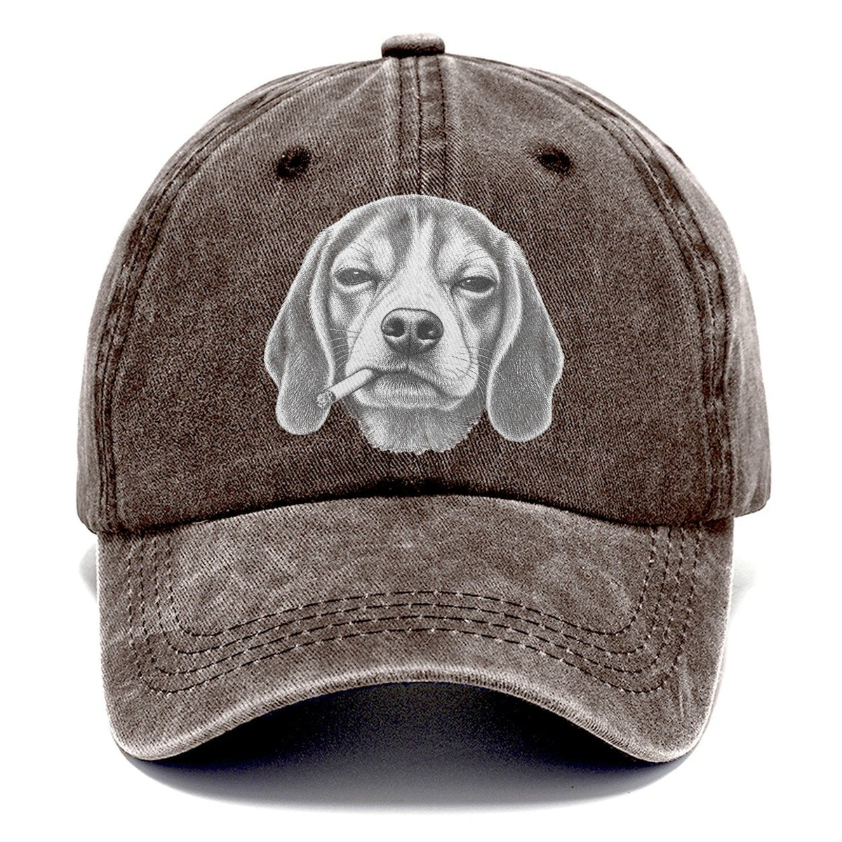 Beagle A Lit Cigarette Smoking Dogs Smoking Dogs Portraits Classic Cap – Brown