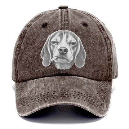 Beagle A Lit Cigarette Smoking Dogs Smoking Dogs Portraits Classic Cap – Brown