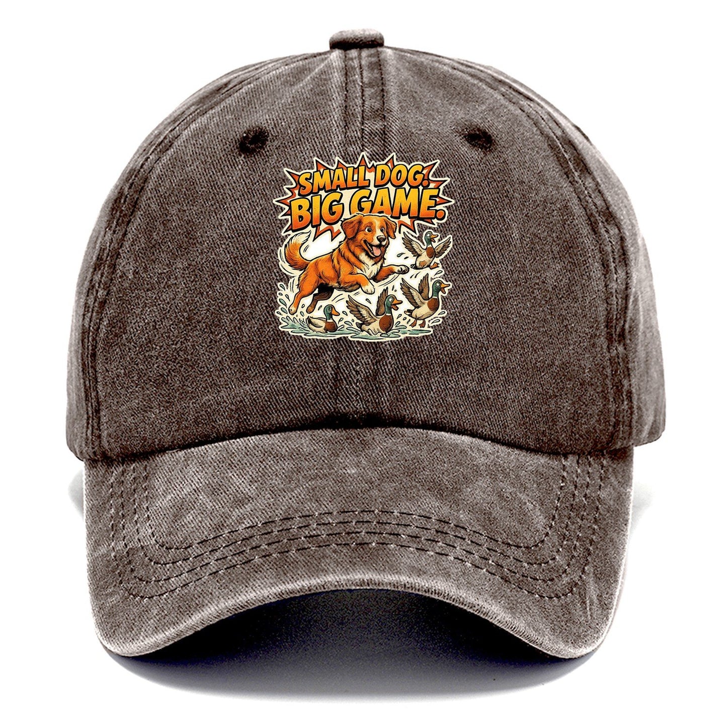 Small Dog Big Game Classic Cap – Brown