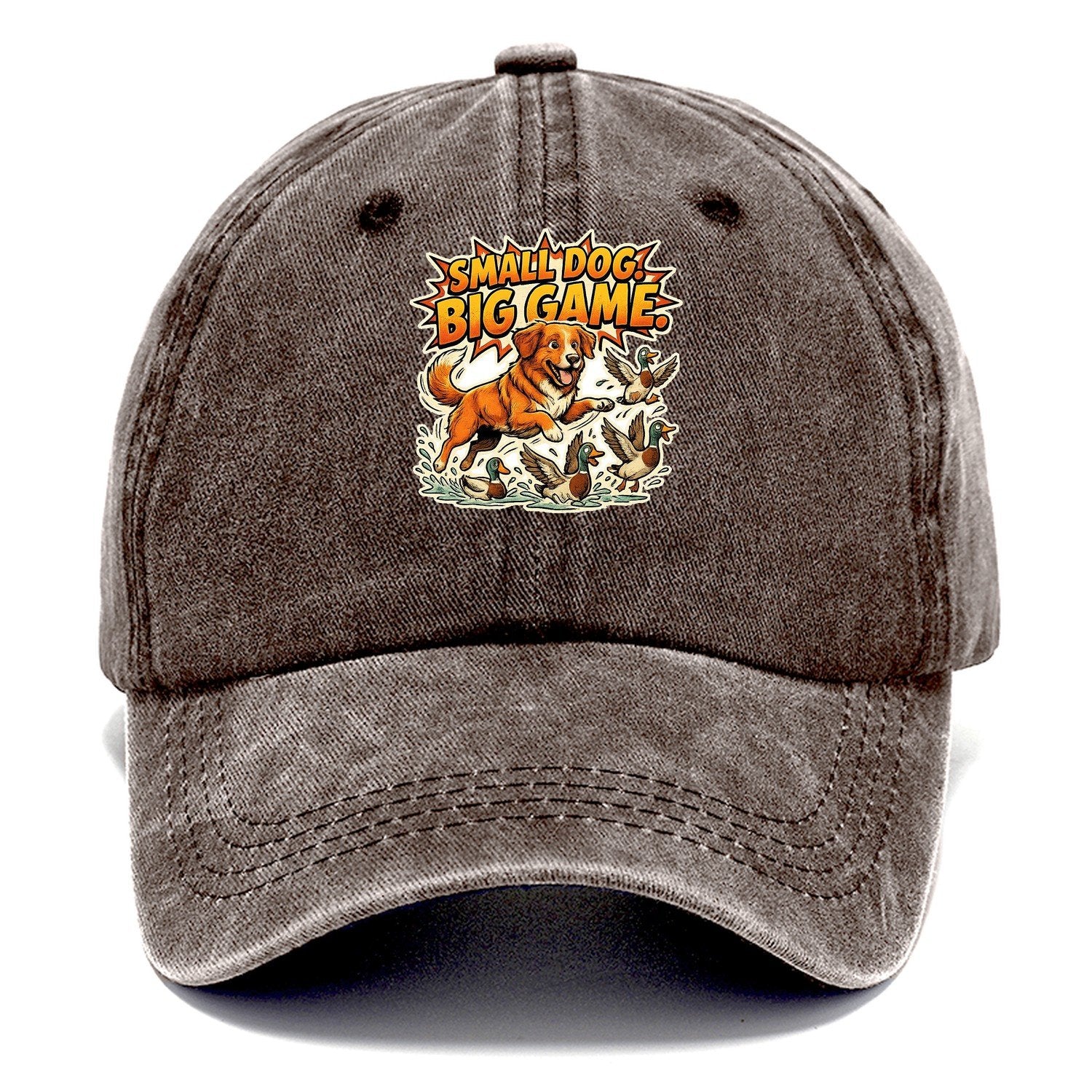 Small Dog Big Game Classic Cap – Brown