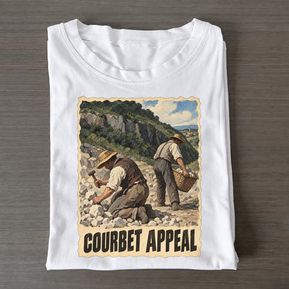 Courbet Appeal Stonebreakers Road Art Pun Classic T-shirt – White