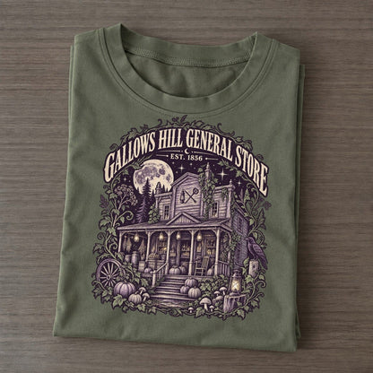 Gallows Hill General Store Midnight Haunt Classic T-shirt – Army Green