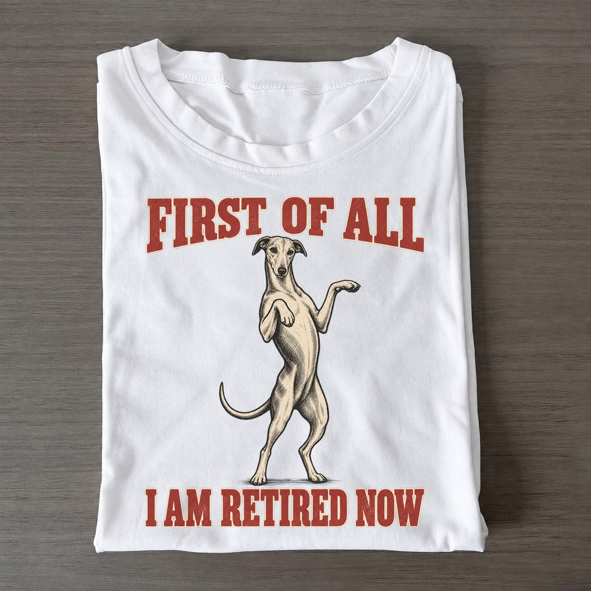 Greyhound Dog Declarations Classic T-shirt – White