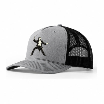 Conductor Closing Fermata Global Music Ink Figures Trucker Hat – Sport Grey Black