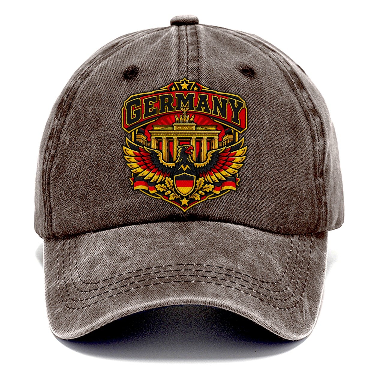 Germany Retro Badge Country Logos Classic Cap – Brown