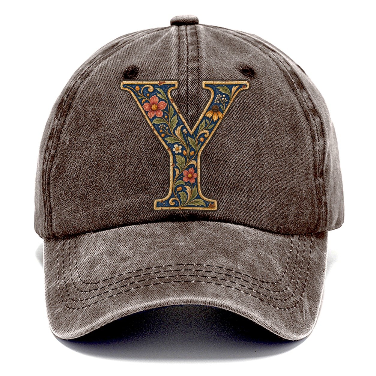 Wildflower Y Monogram Classic Cap – Brown